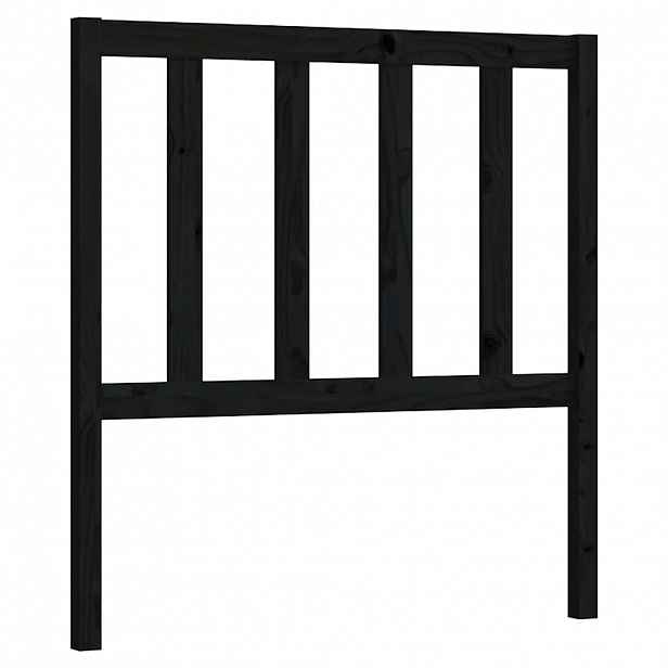 vidaXL Čelo postele černé 96 x 4 x 100 cm masivní borovice
