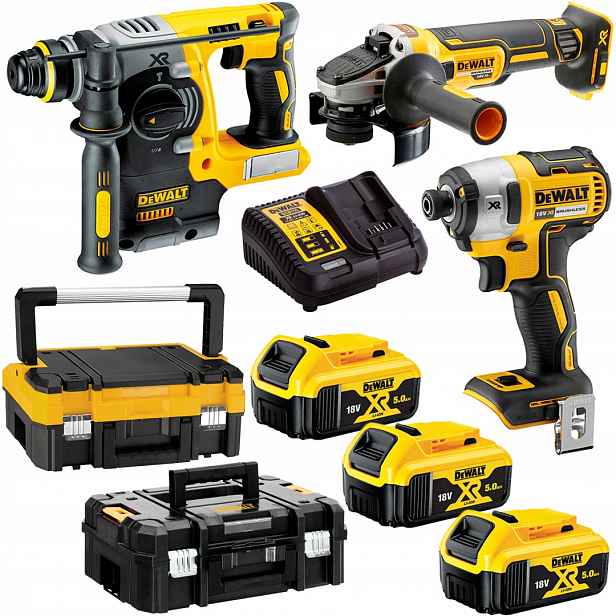 Combo 4 DCD887 DCH273 DCG405 3x5Ah DeWALT Tstak