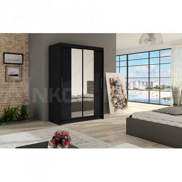 Šatní skříň MIAMI II černá šířka 120 cm