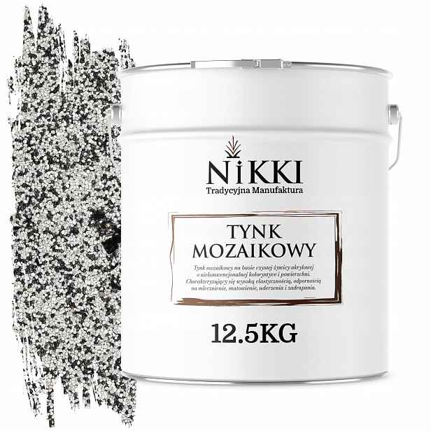 Mozaiková Pryskyřičná Omítka 12,5 Kg Vnitřní Vnější Bílá Černá M24