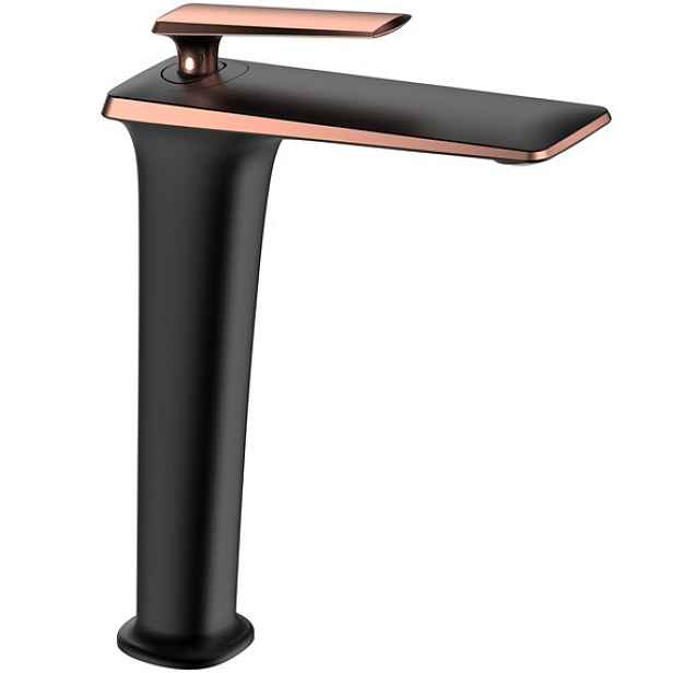 Umyvadlová baterie vysoká MEXEN PURUS černá/rose gold