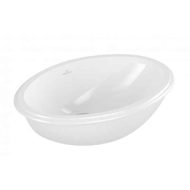 Villeroy & Boch Evana - Bezotvorové umyvadlo s přepadem, 50x35 cm, bílá 61470001