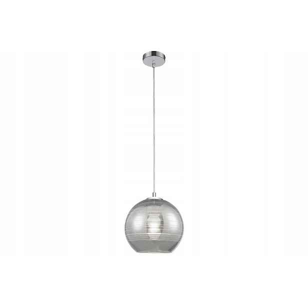 Závěsná lampa chromovaná skleněná koule 30 cm nad stůl ostrov bar Reality