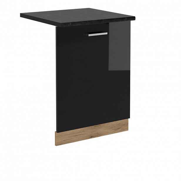 Vicco ČELNÍ PANEL MYČKY R-Line Černý vysoký lesk 60 cm , PD Antracit