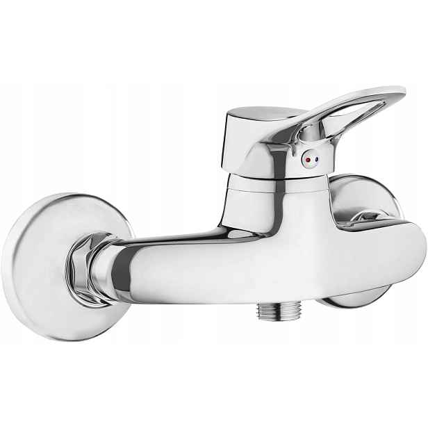 Chromovaná nástěnná sprchová baterie Deante – páková, 136 mm