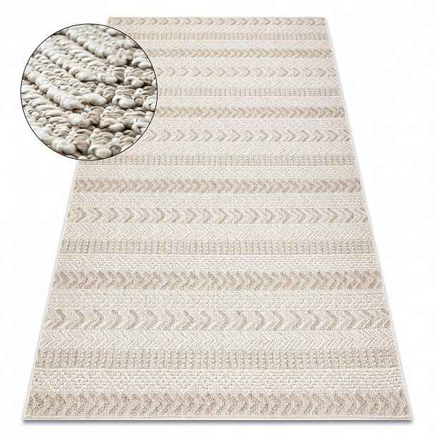 rugsX KOBEREC JERSEY 19243 béžový - Rybí kost, strukturální, smyčka BOHO 120/170 cm