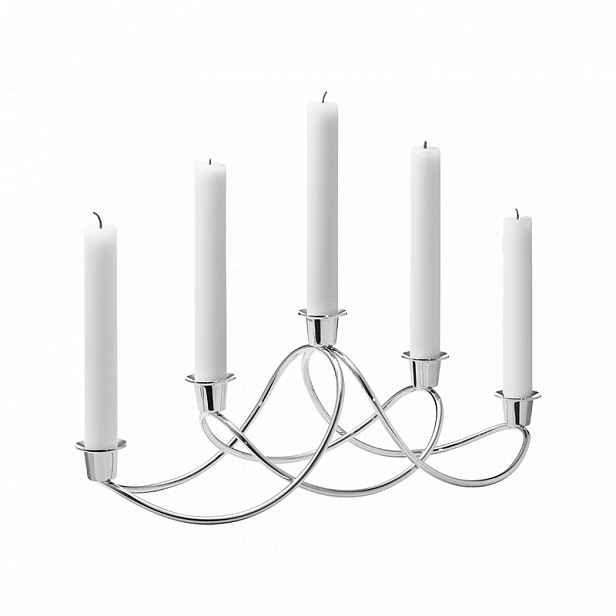 Svícen Harmony na 5 svíček, nerezová ocel - Georg Jensen