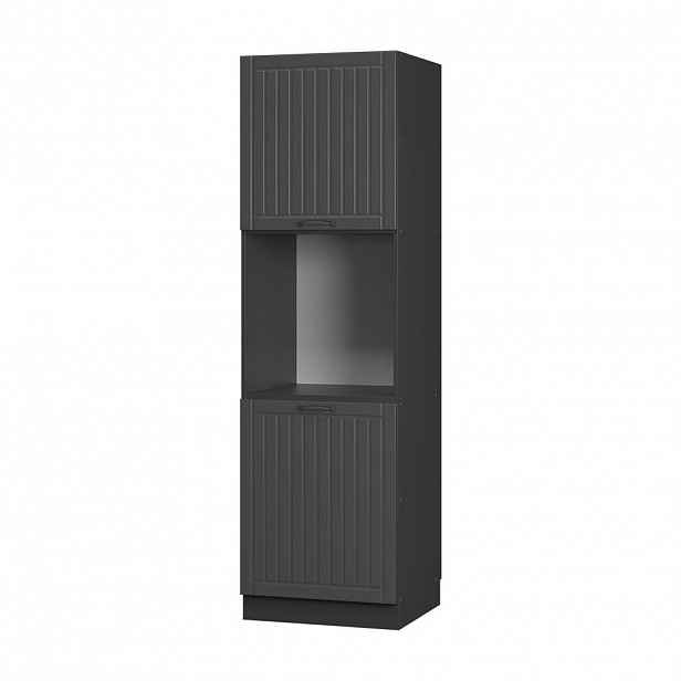 Vicco SKŘÍŇKA NA VESTAVĚNOU TROUBU Fame-Line Tmavě šedá 60 cm otevřený