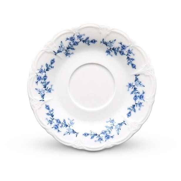 Bílý/modrý porcelánový podšálek ø 16,5 cm Retro – BonBistro