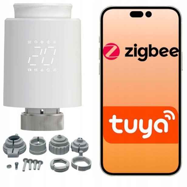 Hlava na radiátor pro ovládání vytápění Tuya ZigBee M30 adaptéry