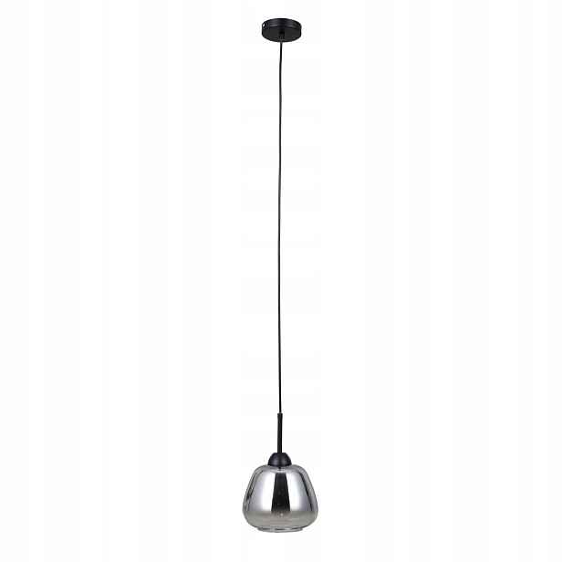 Italux Závěsná lampa Felis Černá Matná 1xE27 40W Skleněné stínítko