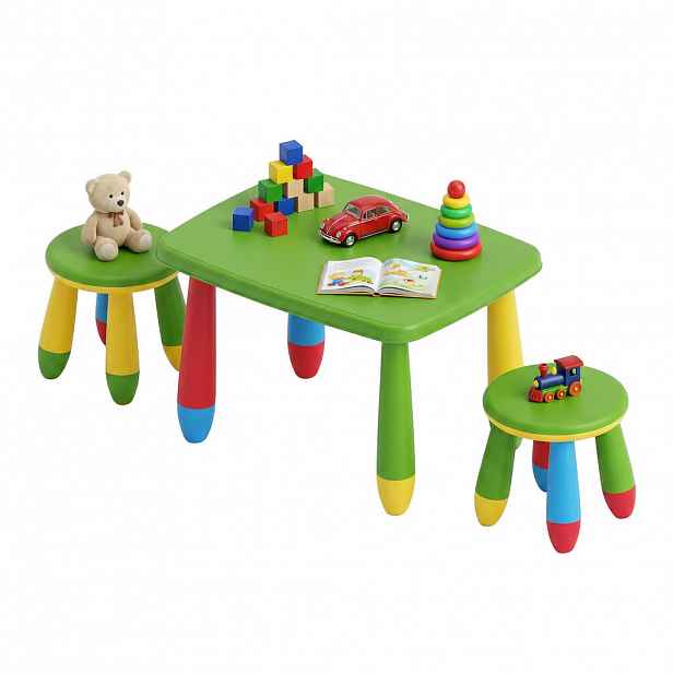 Relaxdays SOUPRAVA Vícebarevná 3-dílná plast