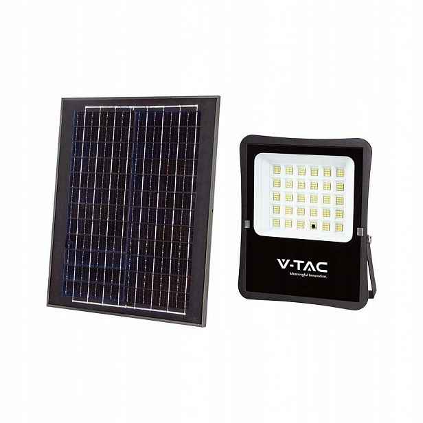 V-tac solární Led zářič 20W dálkový ovladač auto časovač IP65 VT-55300 4000K