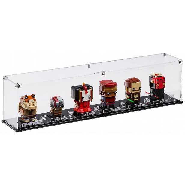 Vitrína Blacked Brick pro 6x Lego BrickHeadz Star Wars Harry Potter