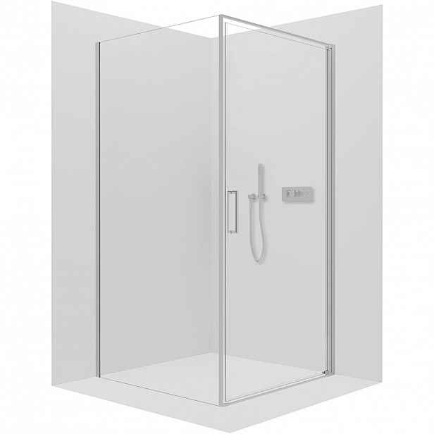 Sprchový kout Porte L/P - 8 mm - chrom, transparentní sklo - 100x70x195 cm - otočný