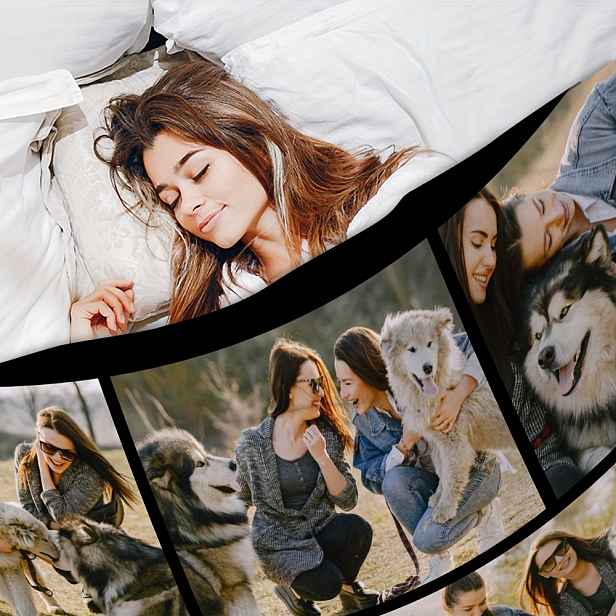 TEMU Zakázkové a personalizované rodinné deky na fotografie - fleecová na míru s obrázky domácích mazlíčků a lidí, ideální dárek ke Dni , Vánocům,
