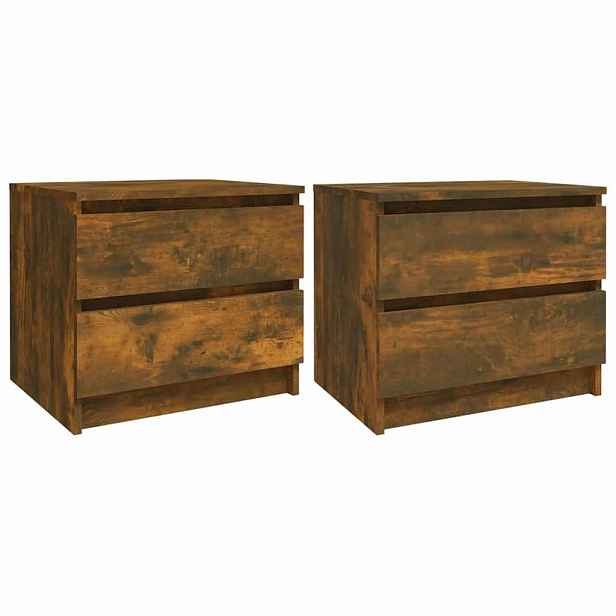 vidaXL Noční stolky 2 ks kouřový dub 50x39x43,5 cm kompozitní dřevo