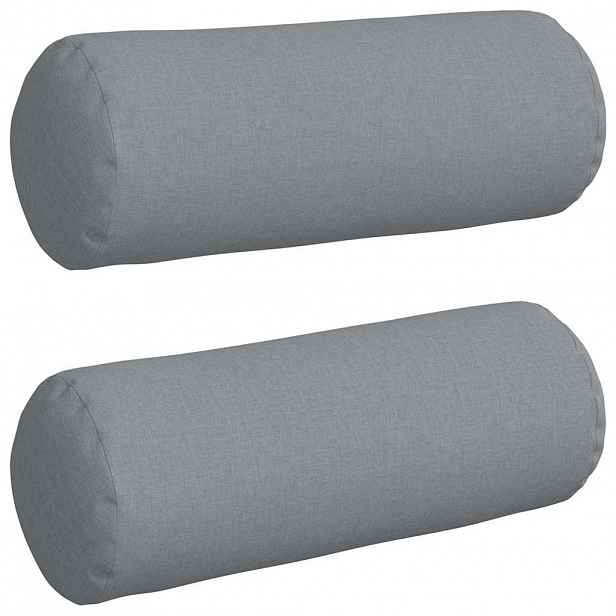 vidaXL Polštáře 2 ks textil Světle šedá Ø 25 x 70 cm