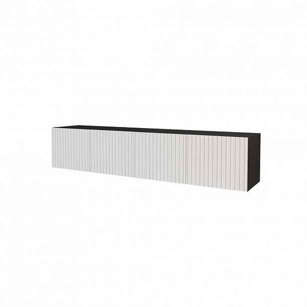 ALTDECOR NÍZKÁ komoda KITO-W 2x100x40x40 cm – černá / bílá