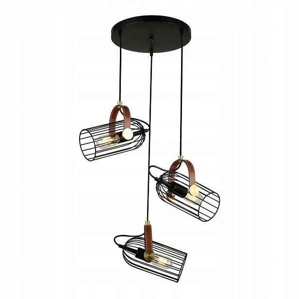 Antoin Závěsná lampa Loftová černá 3xE27 40W IP20