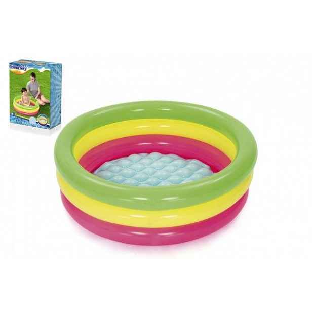 Dětský nafukovací bazén 70 x 24 cm, 3 komory, barevný