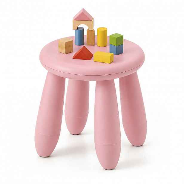 Relaxdays STOLIČKA Růžová plastová 26 cm