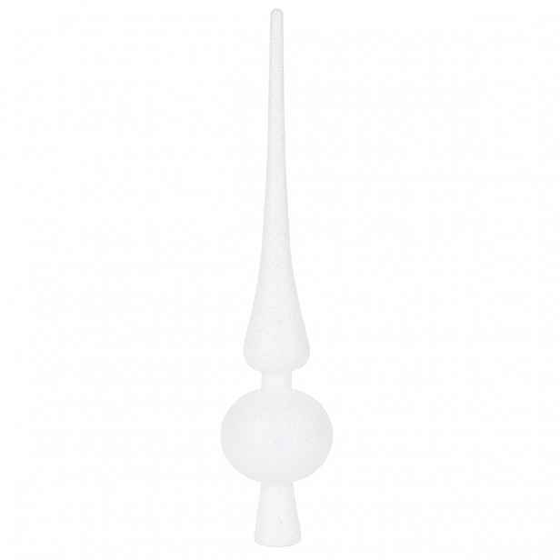 Špička na stromeček Christine 28 cm, bílá