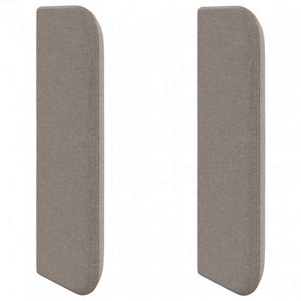 vidaXL Uši čela postele Taupe 40,5 x 40,5 x 4 cm textil