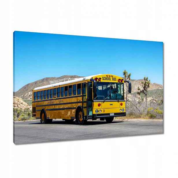 Obrazy 90x60 Žlutý školní autobus