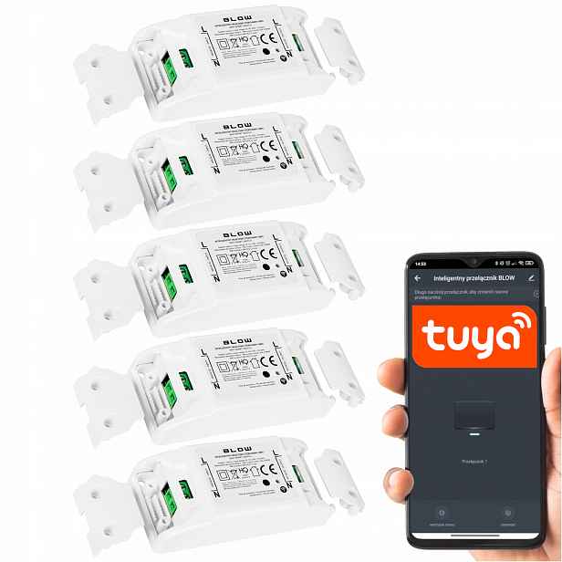 5x Inteligentní Reléový Spínač Vypínač WiFi Smart Tuya Android Ios