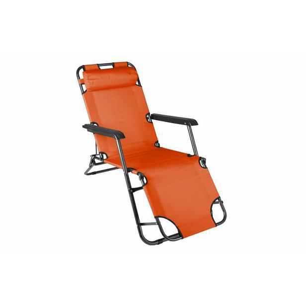 Garthen 29464 Skládací zahradní lehátko - oranžová