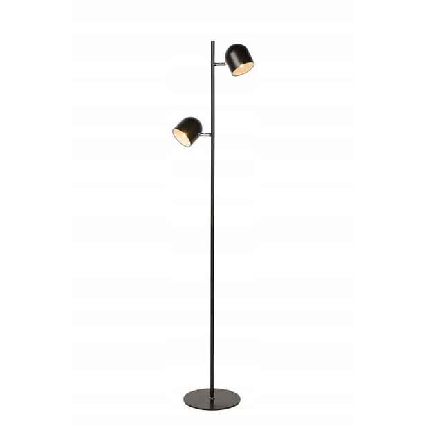 Stojací Led lampa dvojitá černá kovová 141 cm 3000K Lucide