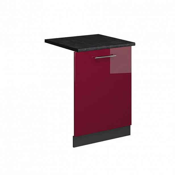 Vicco ČELNÍ PANEL MYČKY Fame-Line Bordó červená vysoký lesk 60 cm , PD Antracit