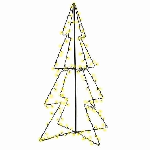 vidaXL Vánoční stromek kužel 160 LED diod dovnitř i ven 78 x 120 cm