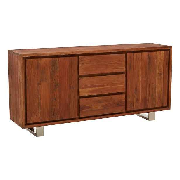 Komoda z masivu akácie v tmavě přírodní barvě 170x82x42 cm Simla – Premier Housewares