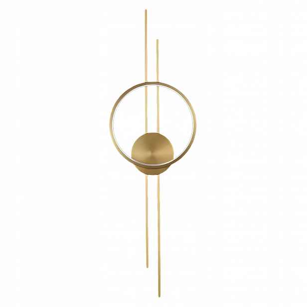 Nástěnné Svítidlo Zlaté Kartáčované Led Geometrické Glamour Moderní