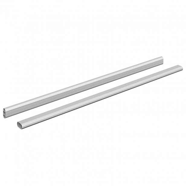 vidaXL Tyč Skříně 2 ks Stříbrná 664 x 15 x 29 mm Hliníková slitina