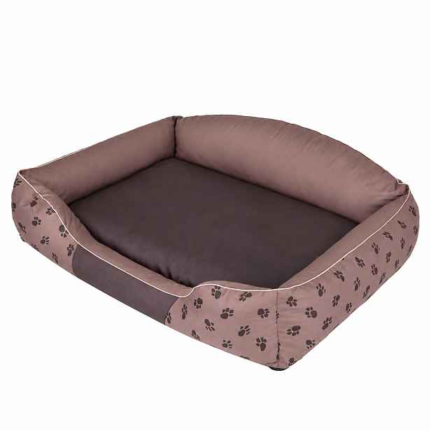 Luxusní pelíšek pro psy BAILEY hnědý L, XL, XXL Rozměr: XXL-110x85 cm