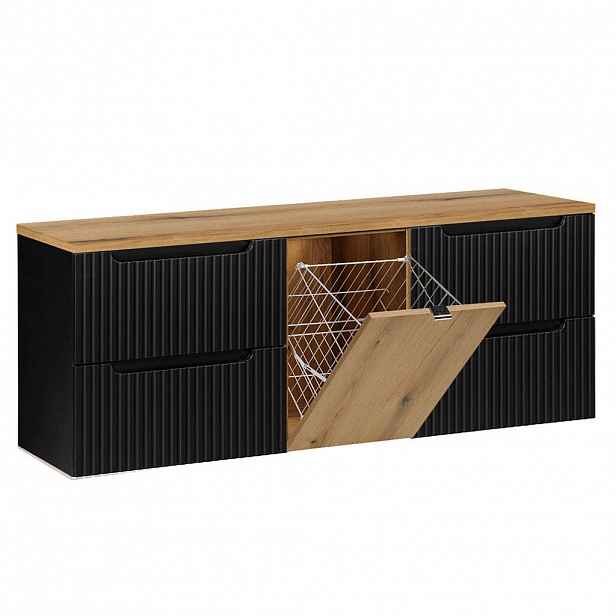 Petits-meubles SKŘÍŇKA POD UMYVADLO 160.4cm Riva Černá