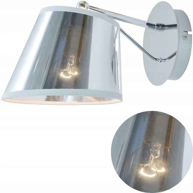 Stěnová lampa Kinkiet na zeď Chromový Stínidlo