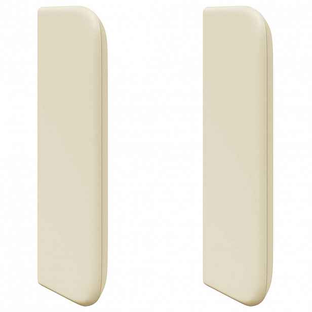 vidaXL Uši čela postele Krémová 40,5 x 40,5 x 4 cm PVC