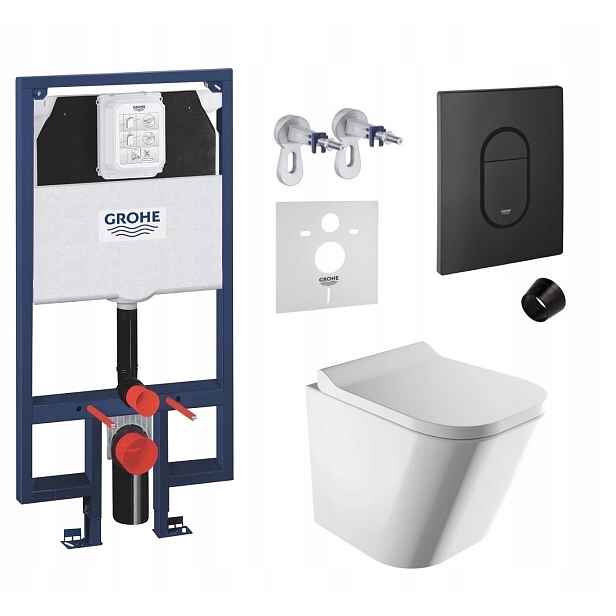 7v1 Podomítkový Wc set s podstavcem Grohe Slim Wc mísa Rim Omnires tlačítko