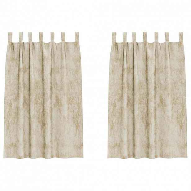 vidaXL Sametové závěsy 2 ks Krémová 175 x 140 cm samet