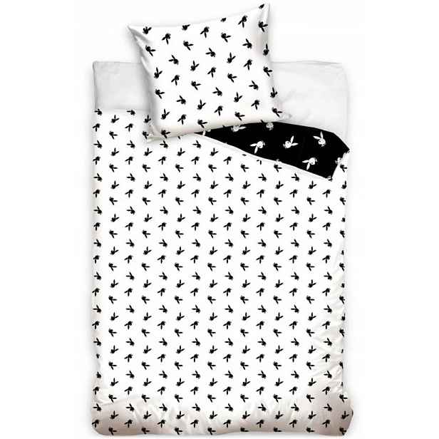 Bavlněné ložní povlečení Playboy Black & White