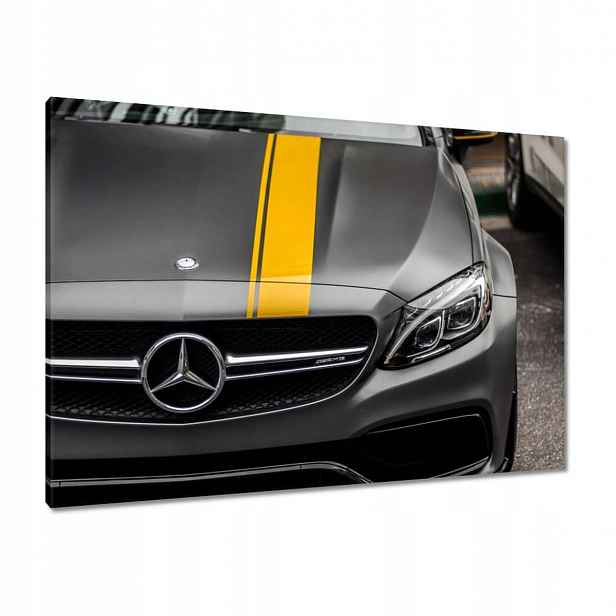Obrazy 100x70 Mercedes Amg Žlutý proužek