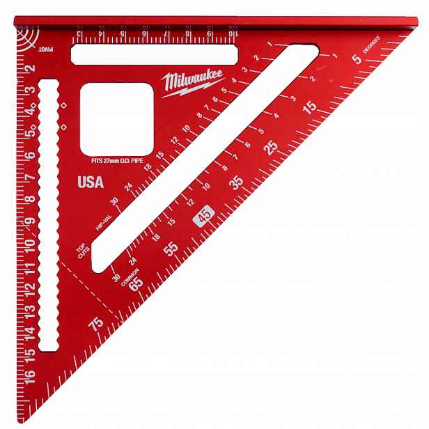 Tesařský úhelník 180 mm s patkou Milwaukee 4932472124 hliníkový 1 Ks