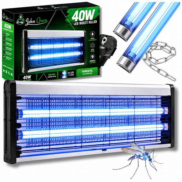 Velká Uv Insekticidní Lampa Na Mouchy Komáři Můry Moly Muchničky Vosí Silná 150 m2