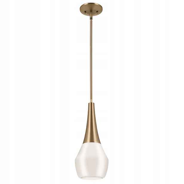 Moderní závěsná lampa zlatá, bílá, do kuchyně nad ostrovem Kichler