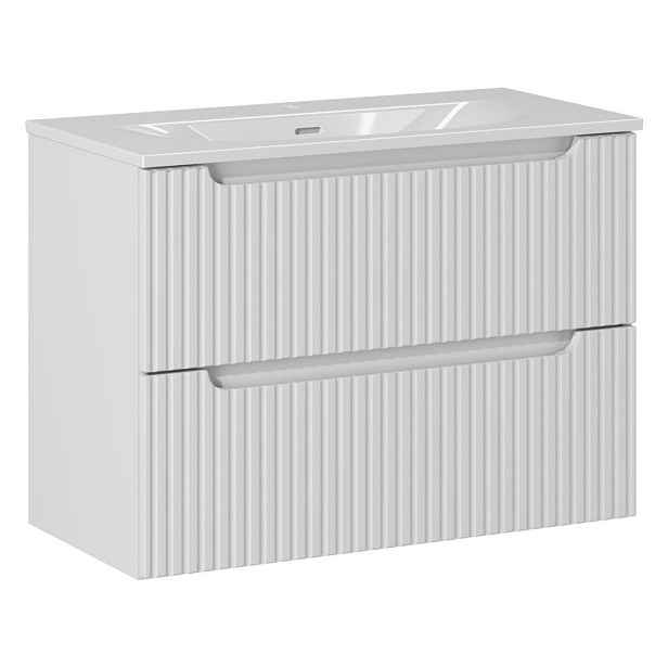 Comad Umyvadlová skříňka se zápustným umyvadlem Nova White 80 cm bílá