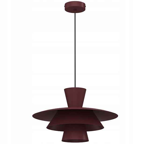 Luminex Plato závěsná lampa bordo trojité stínidlo E27 1x15W IP20 34 cm